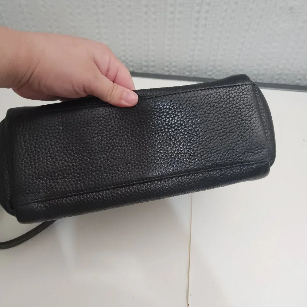 Kate Spade New York Black Pebbled Leather Shoulder Bag Purse